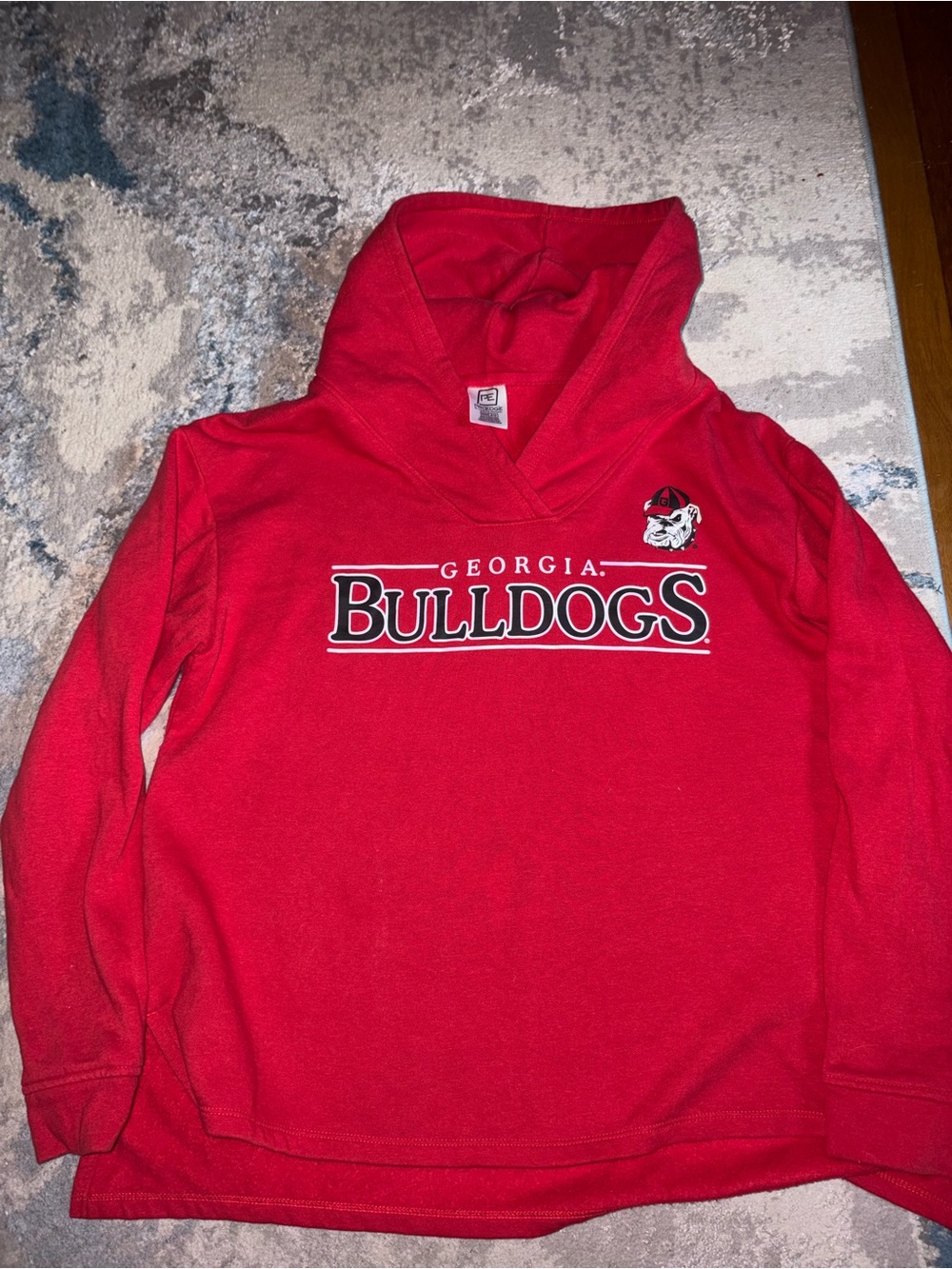 Pro Edge Red Georgia Bulldogs V-neck Pullover UGA